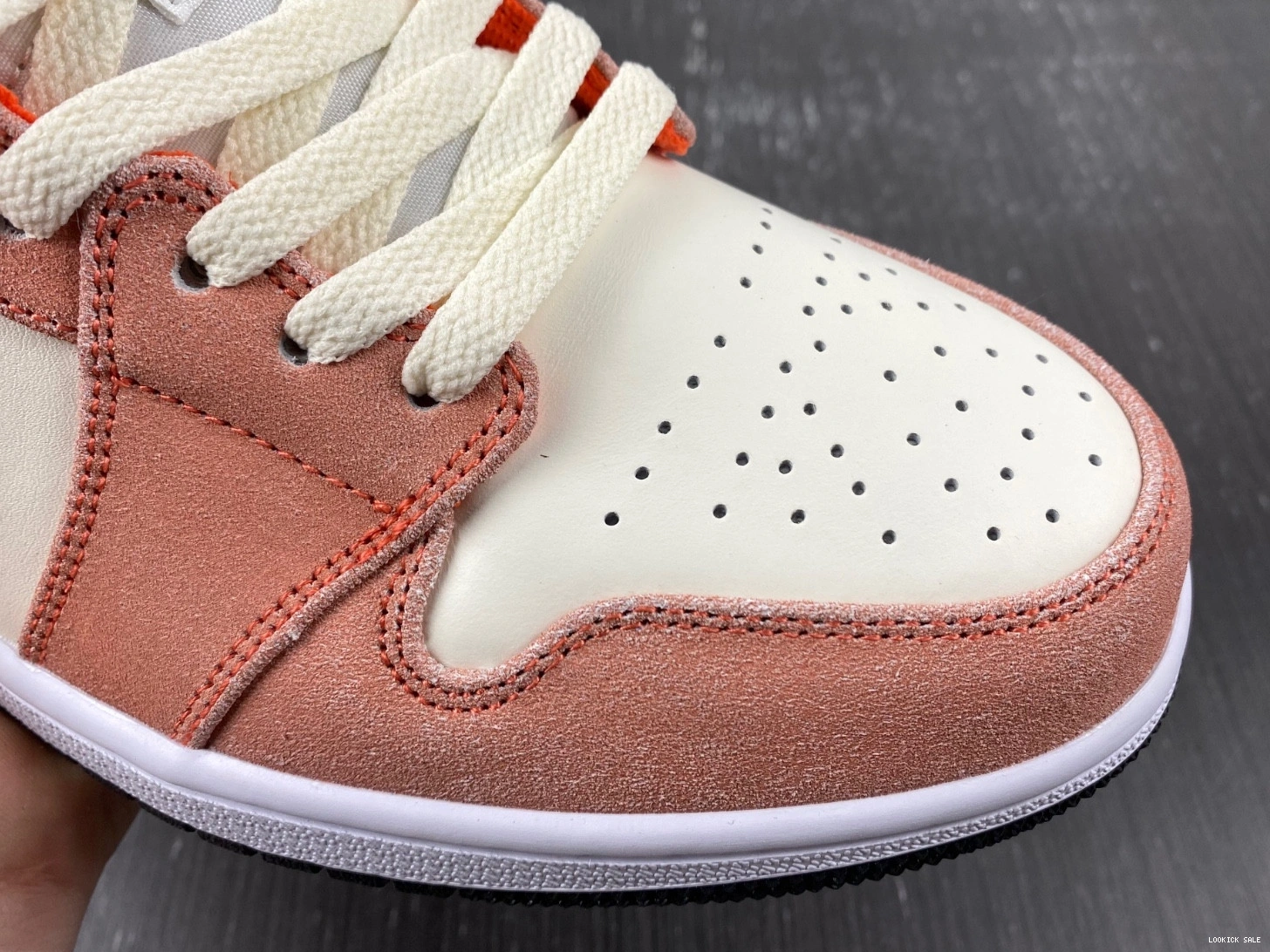 Rep DV1336-800 Mid 1 (GS) - Orange Jordan SE Suede 0519
